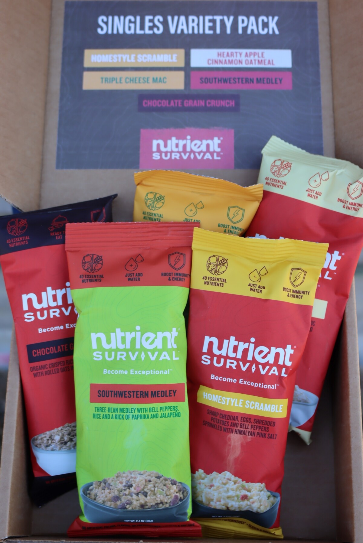 Nutrient Survival Singles Variety Pack