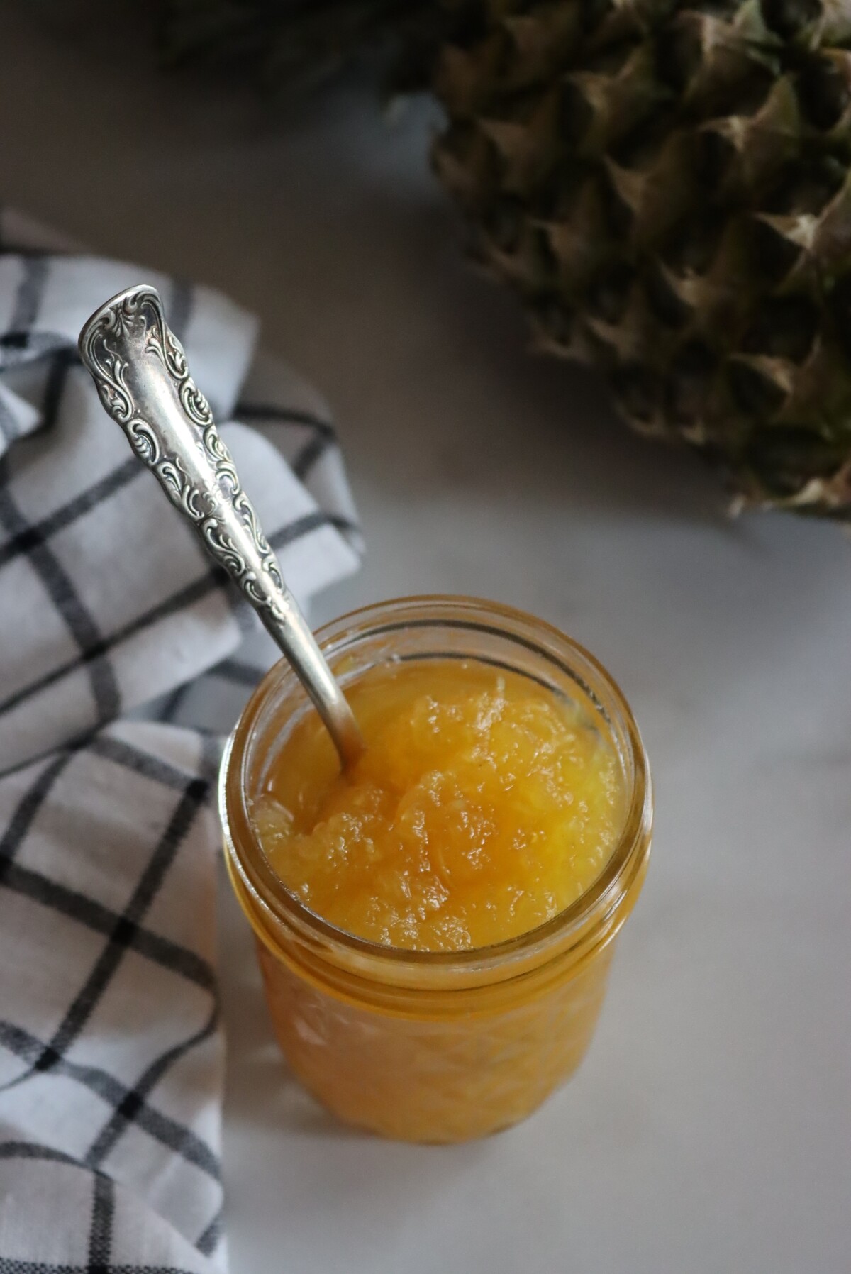 Jar of Homemade Pineapple Jam