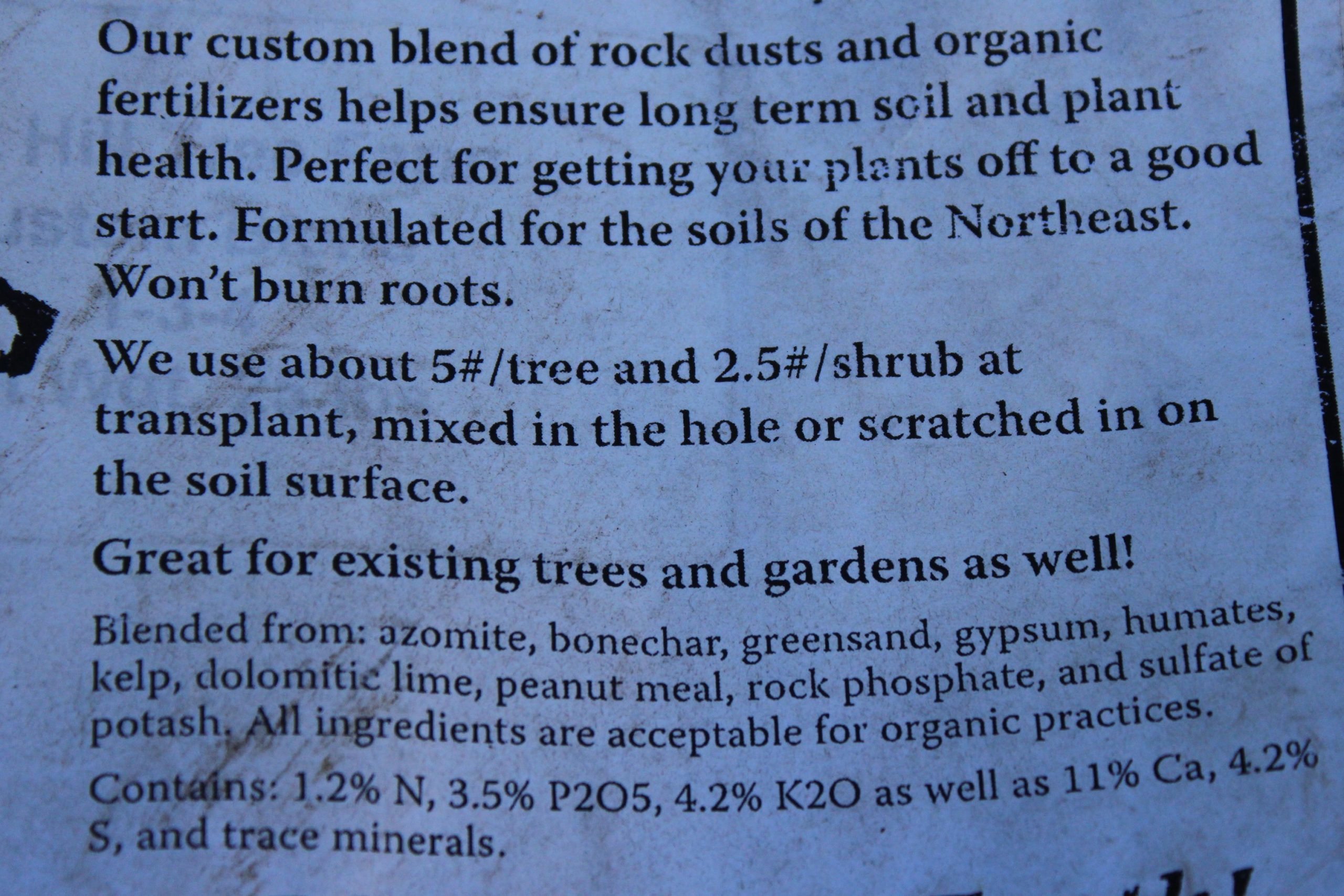 Tree Planting Mineral Mix