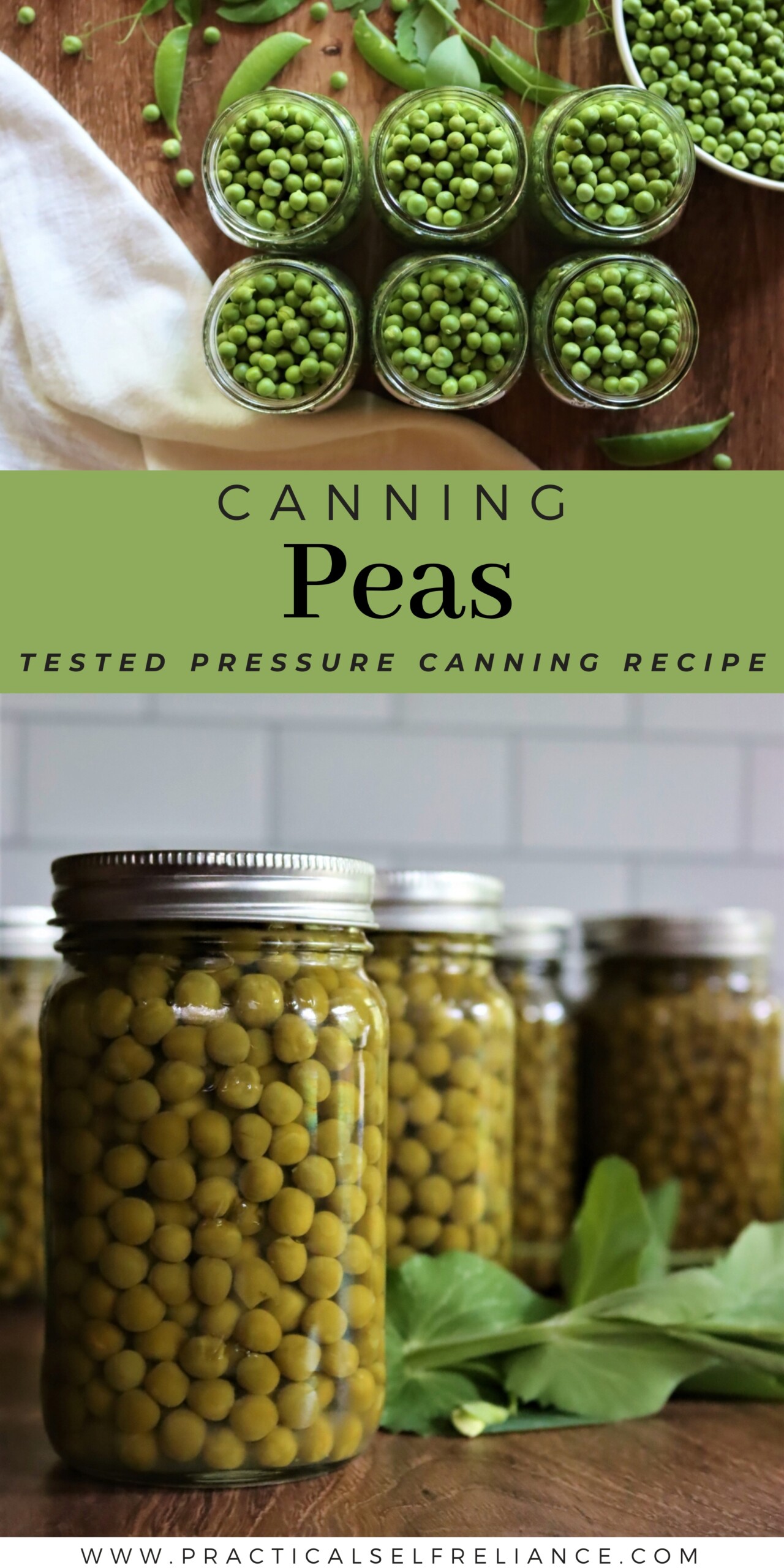 Pressure Canning Peas