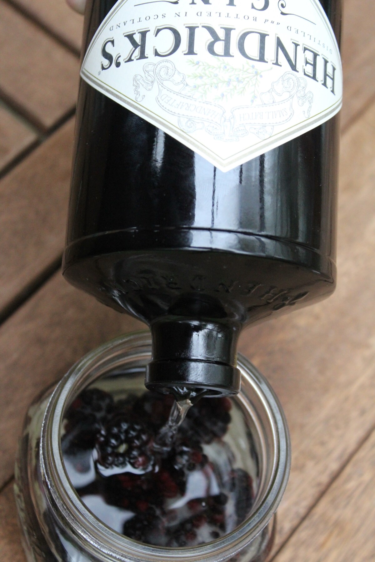 Making Blackberry Gin