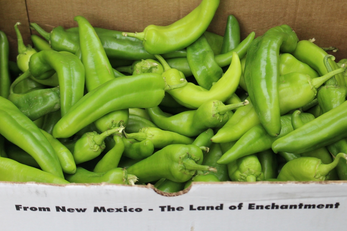 25 lb box of hatch chilies from New Mexico