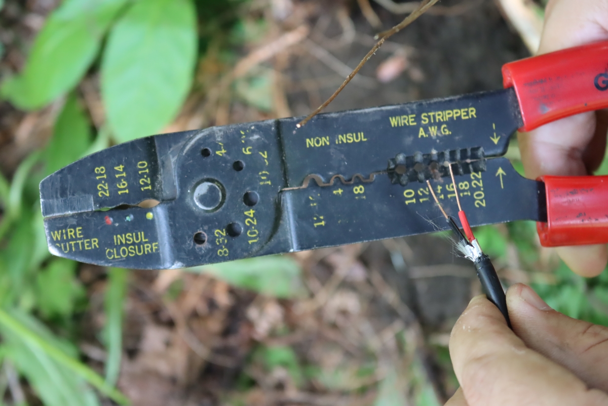 Stripping Driveway Alarm Wire