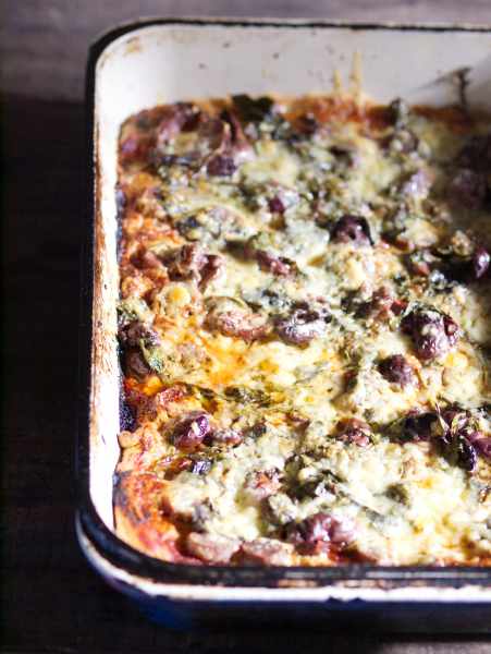 Pizza Baked in a Wood Cook Stove Oven