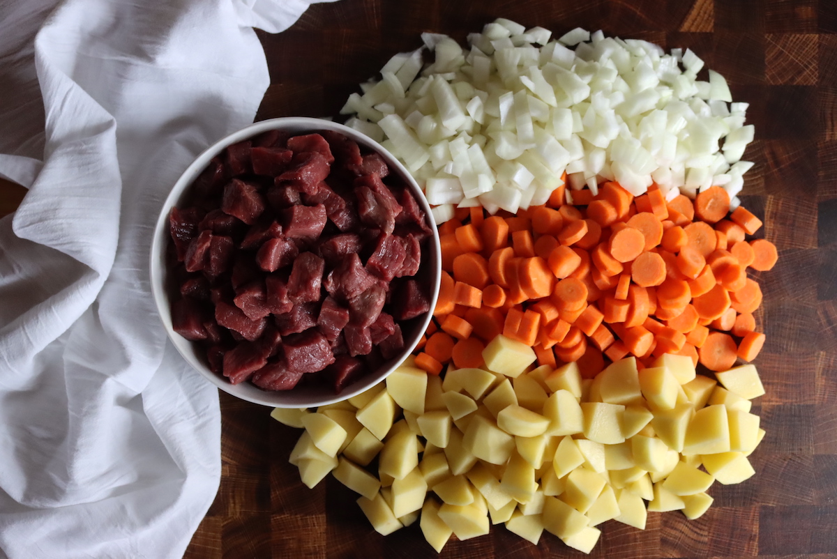 Home Canned Beef Stew Ingredients