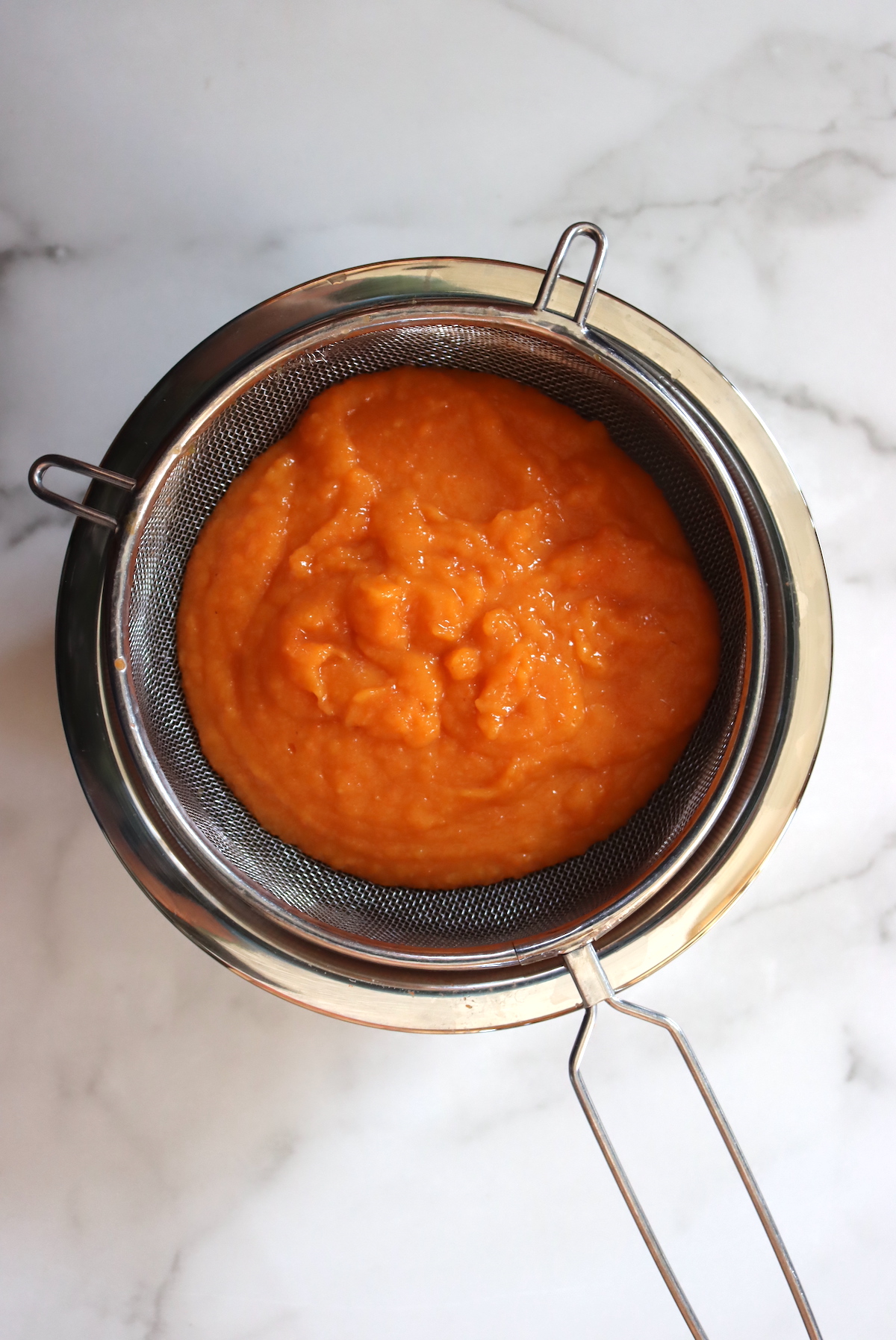 Straining Fermented Hot Sauce