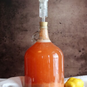 Quince wine after the pectin settles