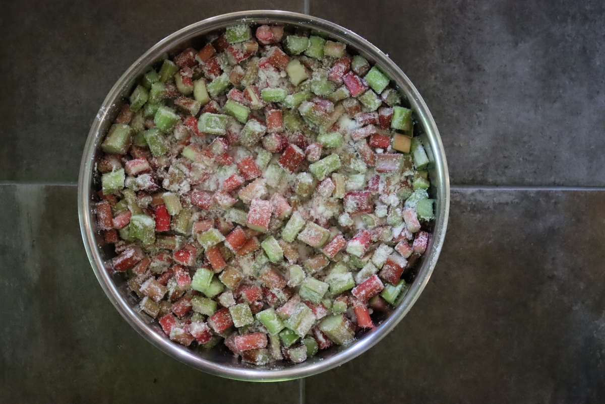 Sugared Rhubarb for Canning