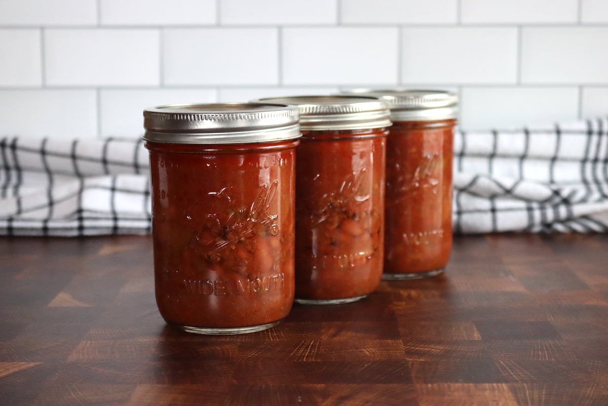 Home Canned Chili Con Carne