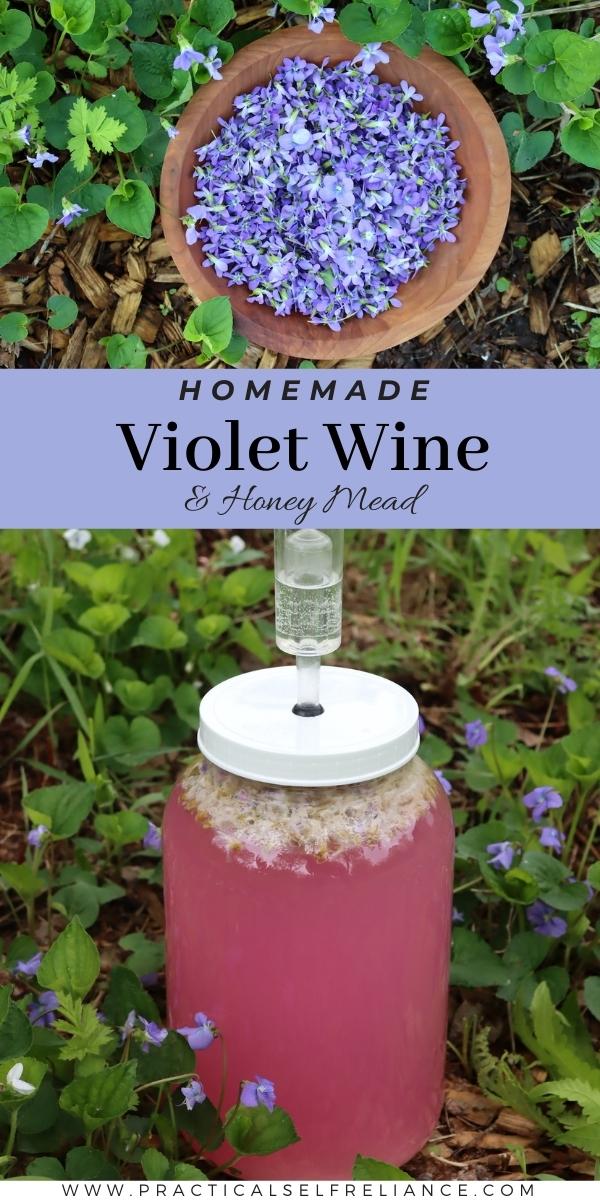 Homemade Violet Wine