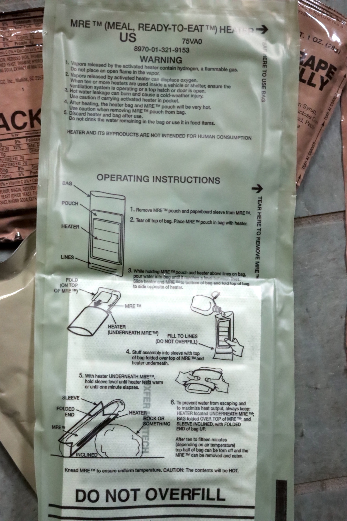 MRE Cooking Instructions