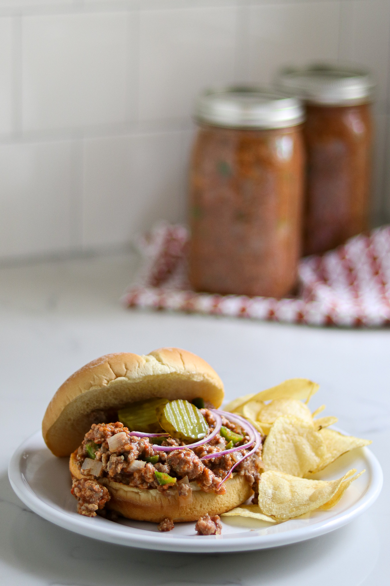 Serving Home Canned Sloppy Joe Filling