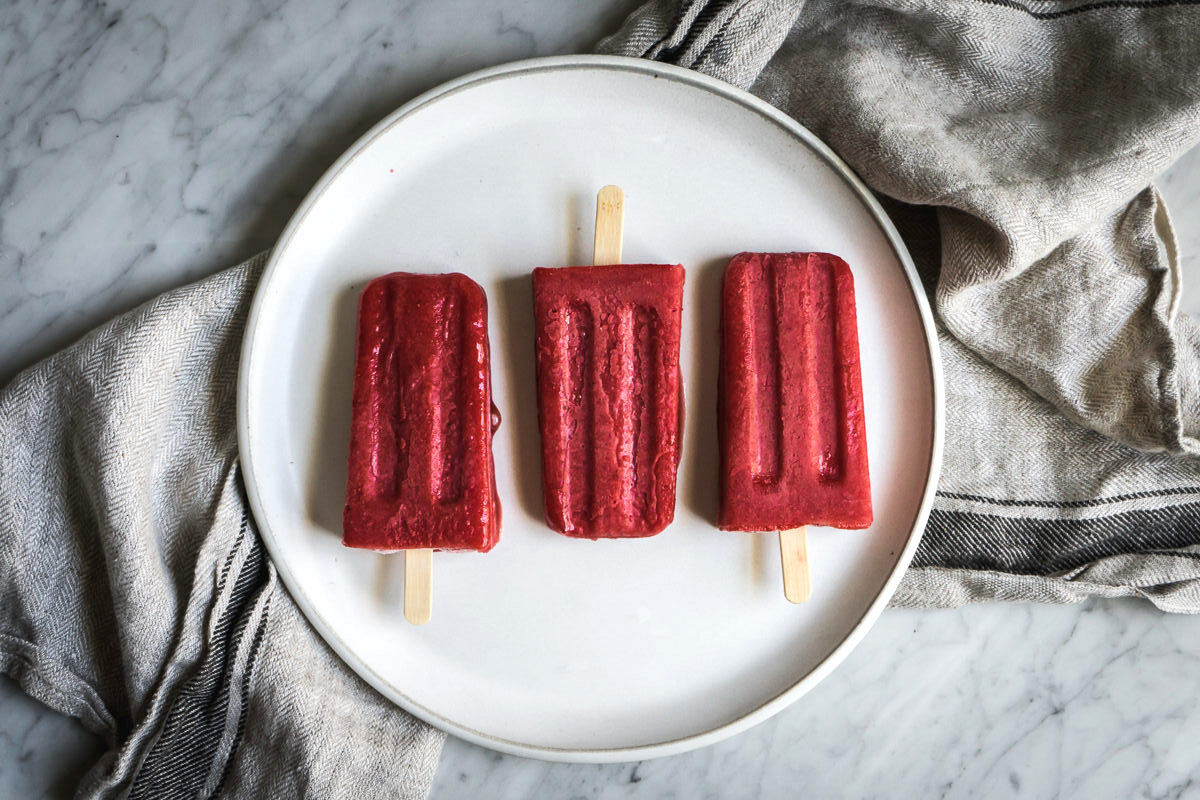 Strawberry Elderflower Popsicles
