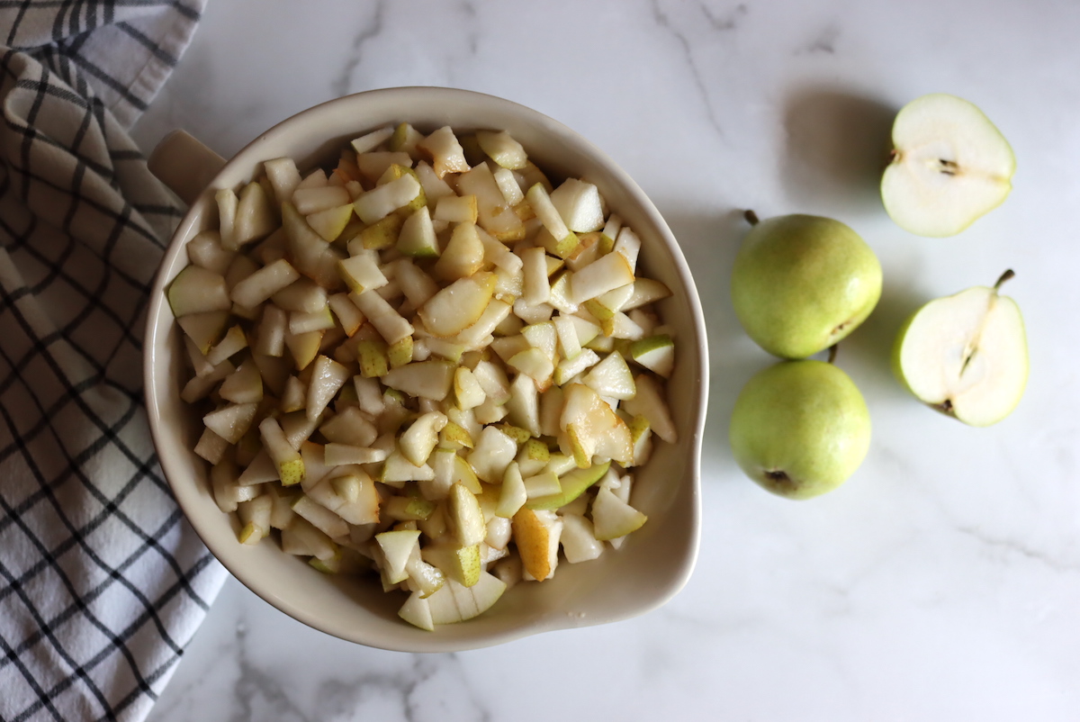 Chopped Pears for Wine