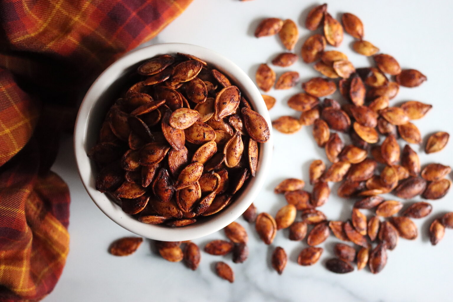 Maple Cinnamon Roasted Pumpkin Seeds