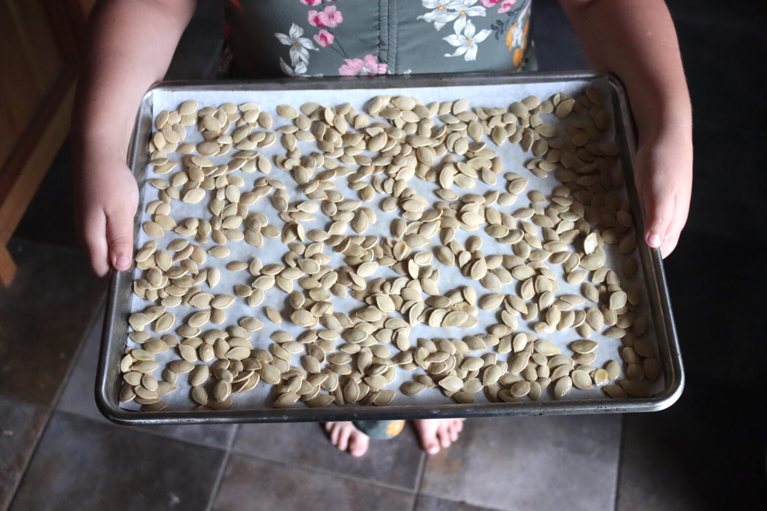 Pumpkin Seeds on Tray