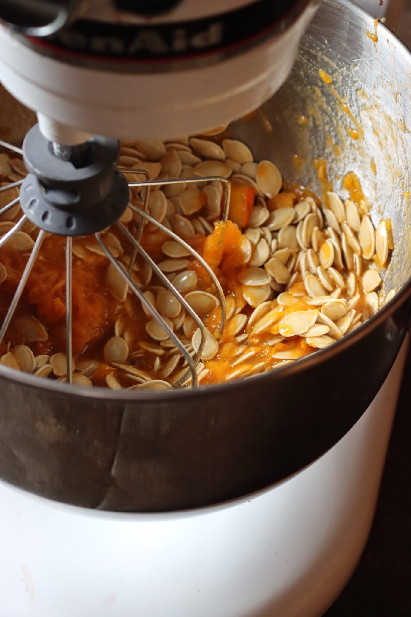 Separating Pumpkin Seeds in a mixer