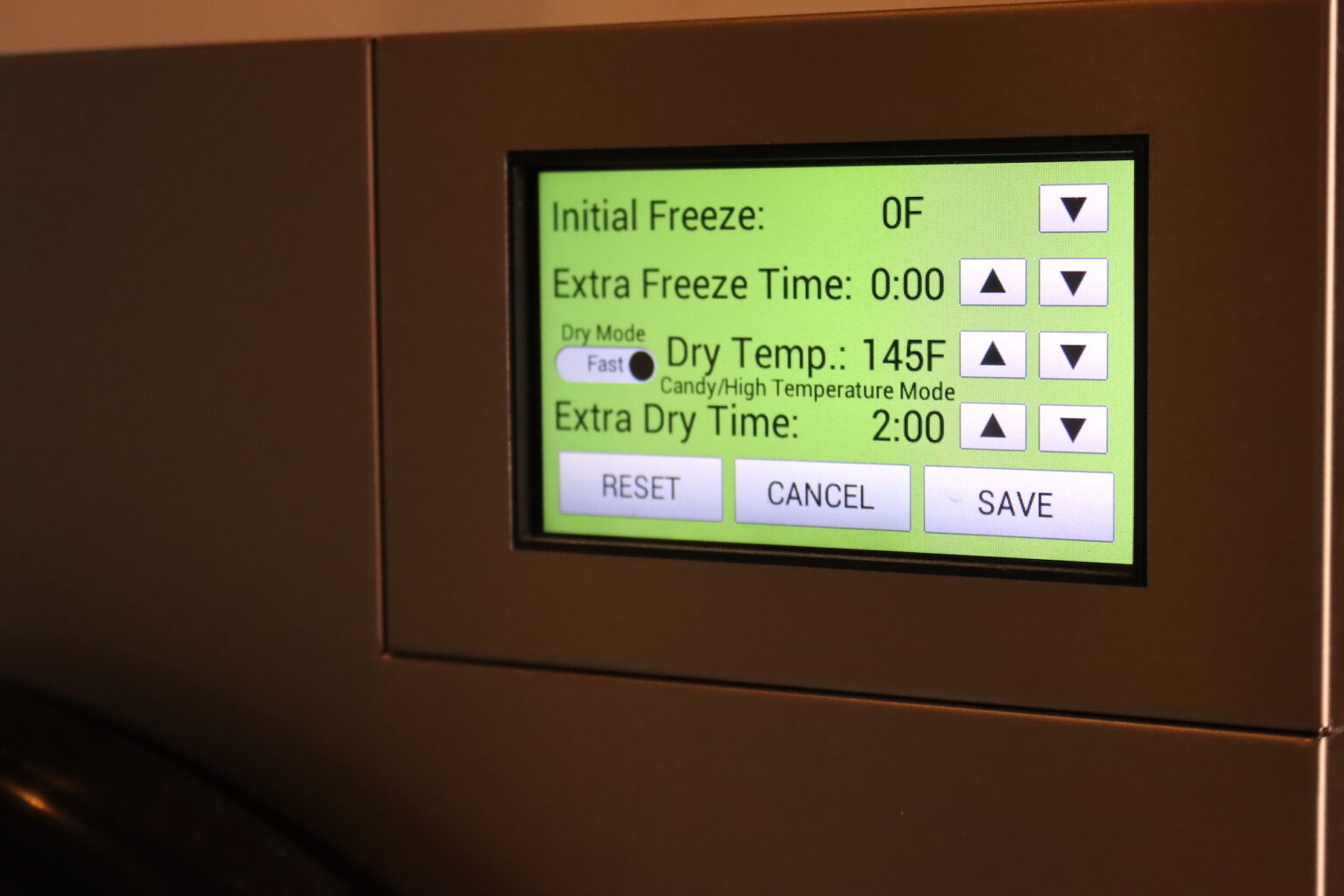 Harvest Right Candy Setting