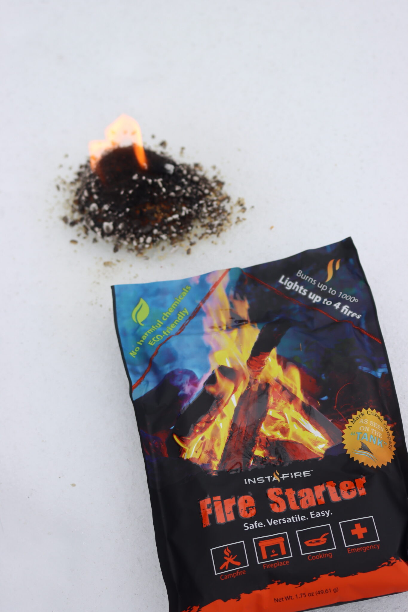 Instafire Fire Starter on Snow