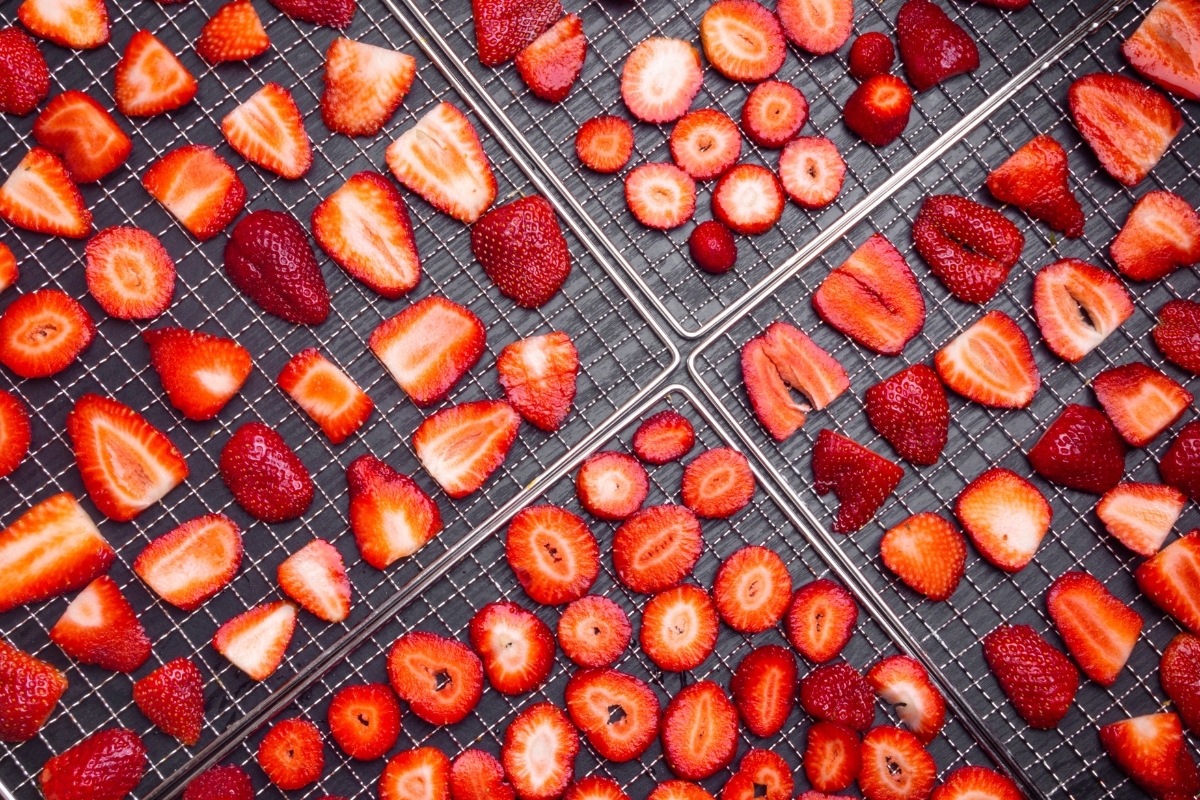 Dehydrating Strawberries