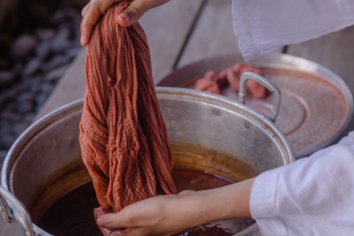 Fabric in Dye Bath