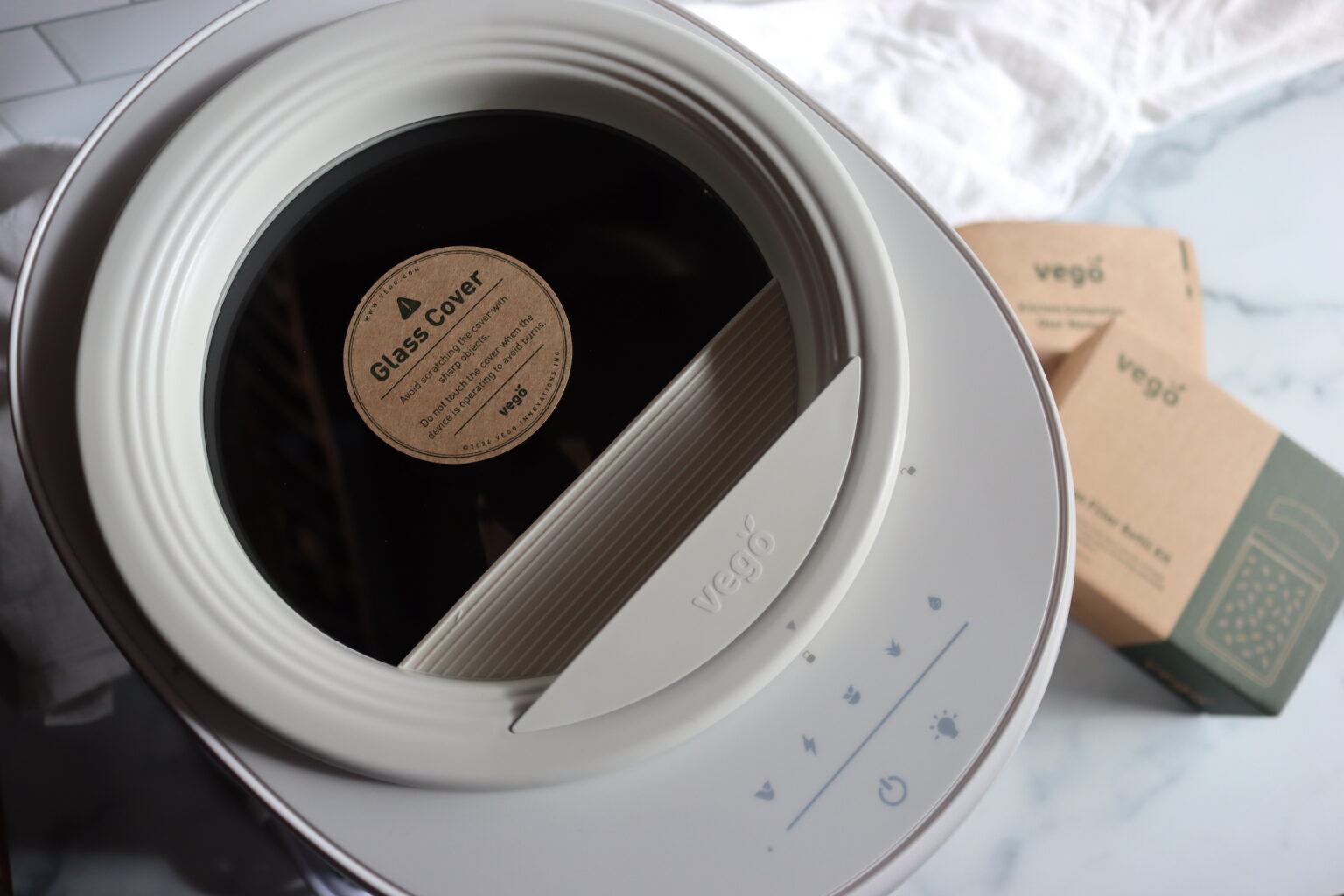 Glass Cover for Countertop Composter