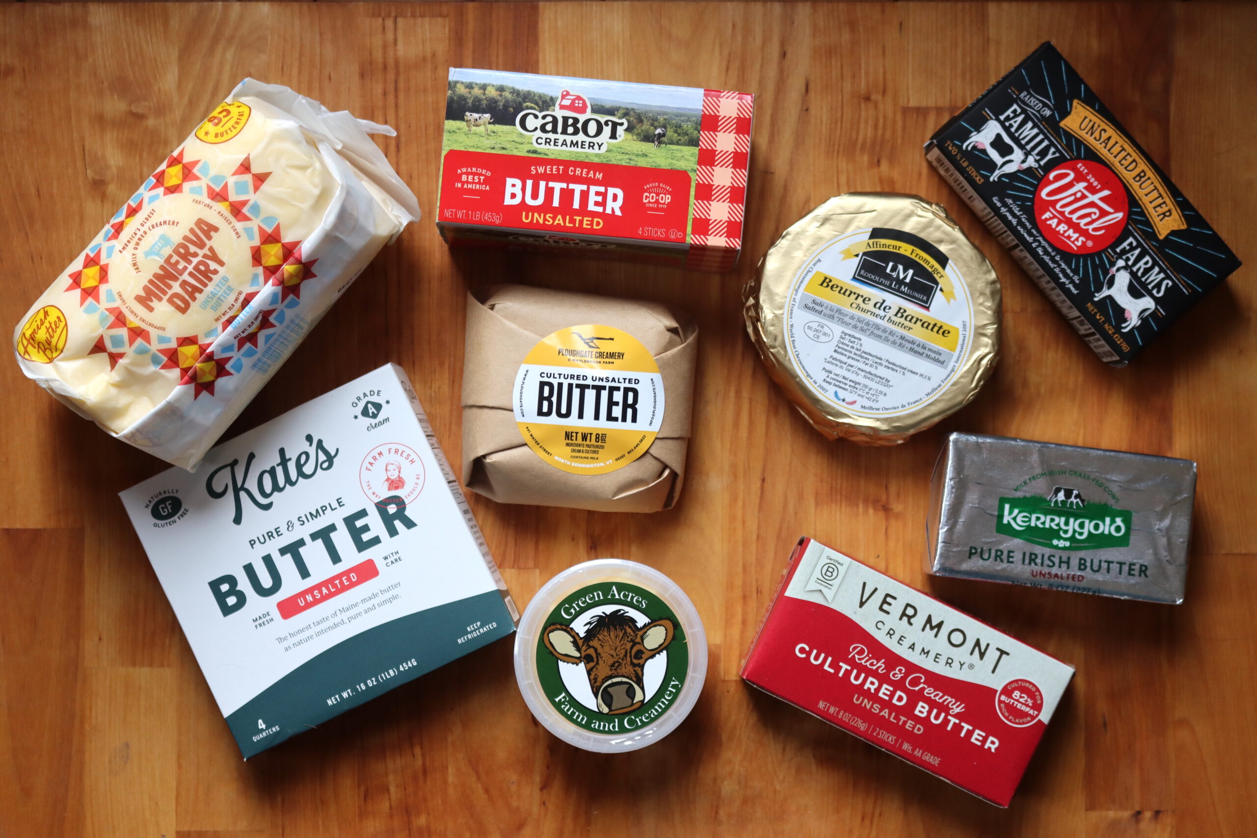 Supplies for a blind butter-tasting