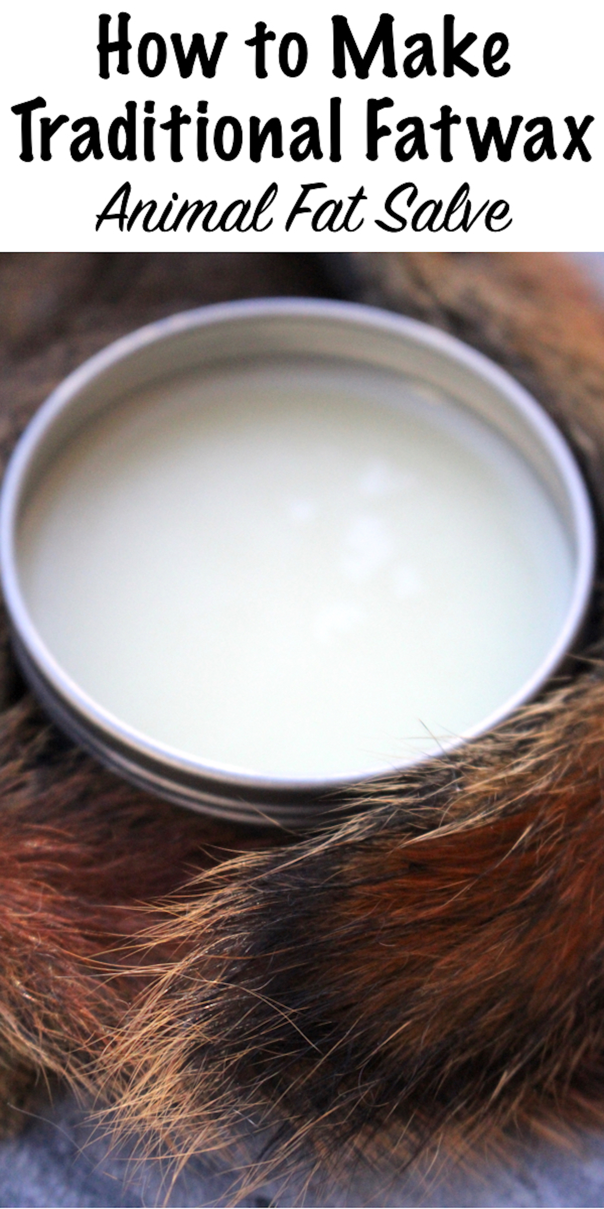 Making Animal Fat Salve